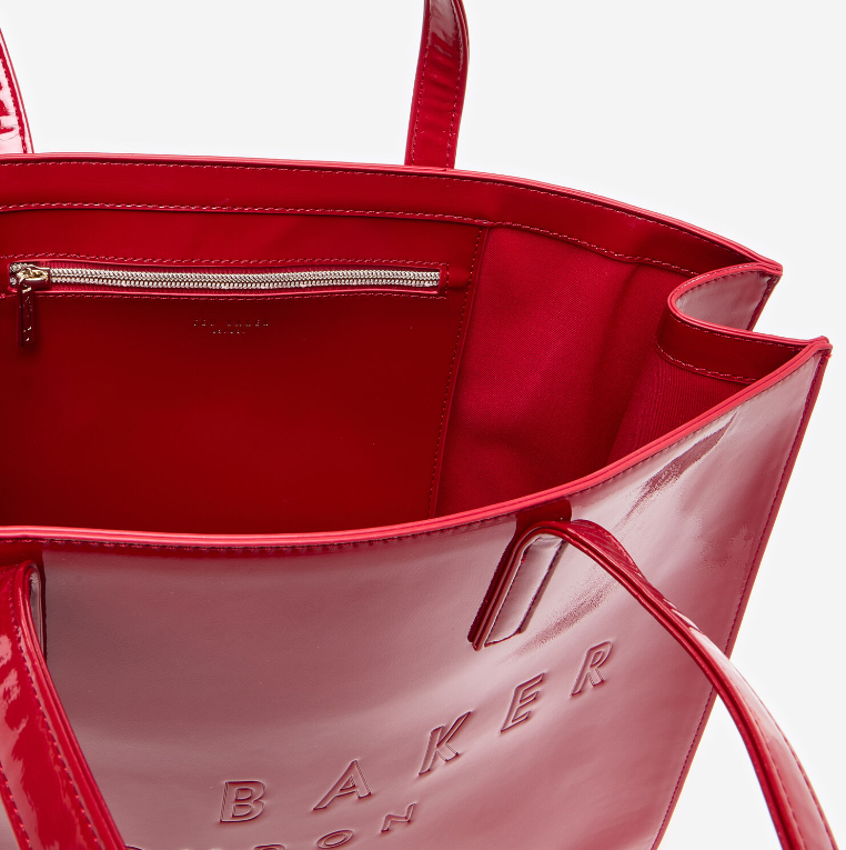 Ted Baker XL Patent Bag in Red