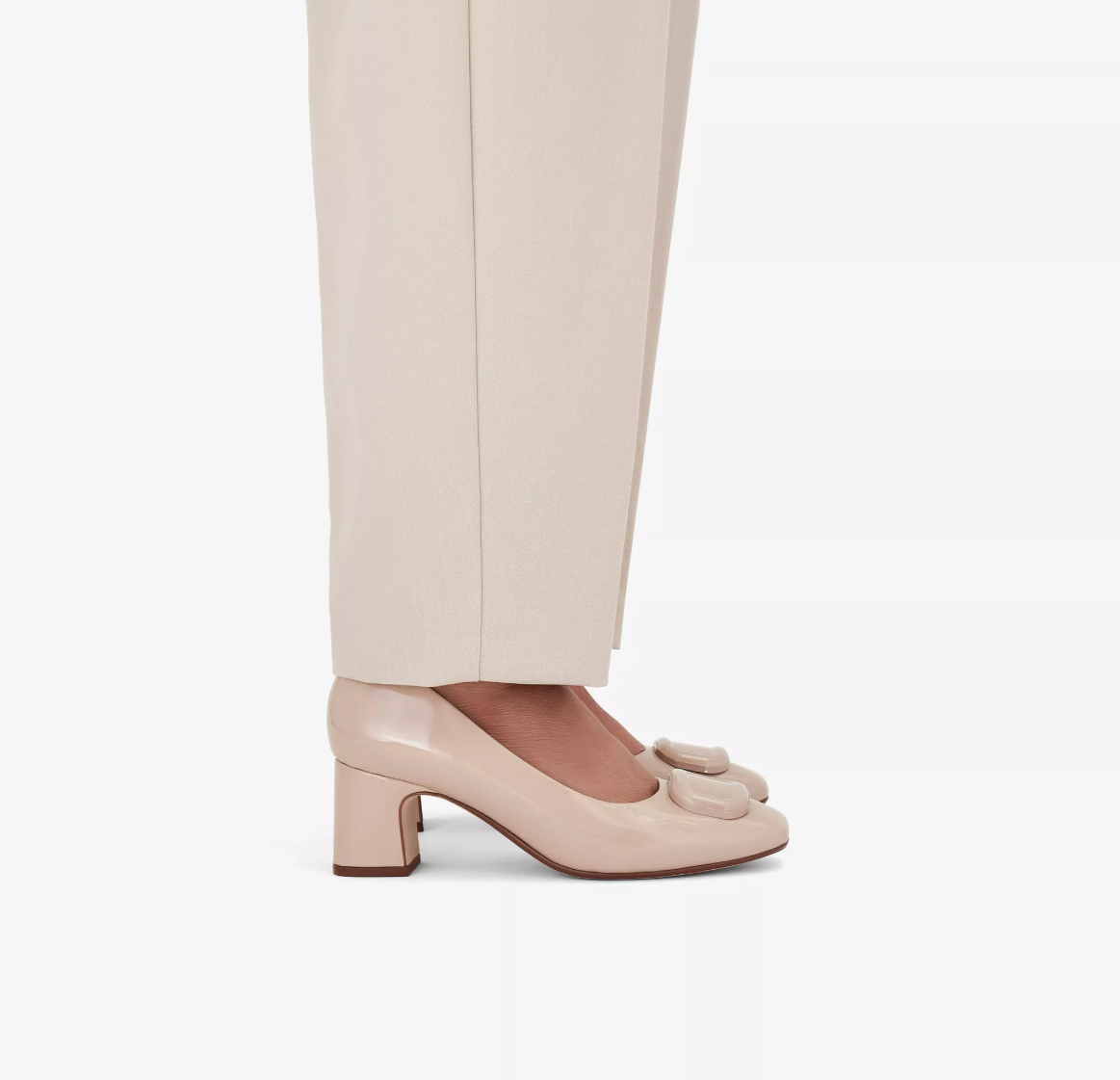 Nude Block heel Shoes for Ladies