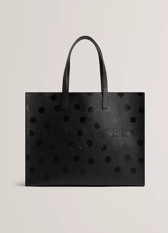 Ted Baker XL Shopper Bag in Polka Dot Black