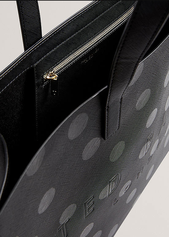Ted Baker XL Shopper Bag in Polka Dot Black
