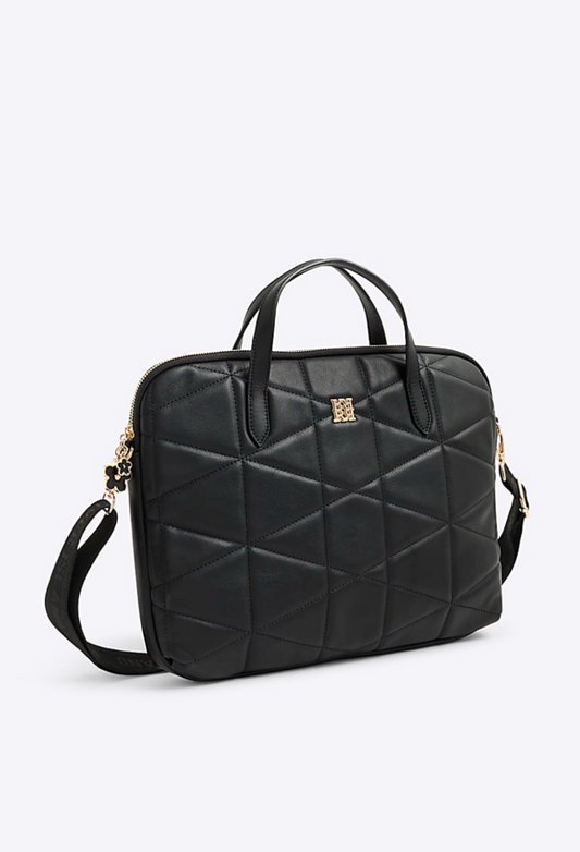Black Patent Monogram Laptop Bag