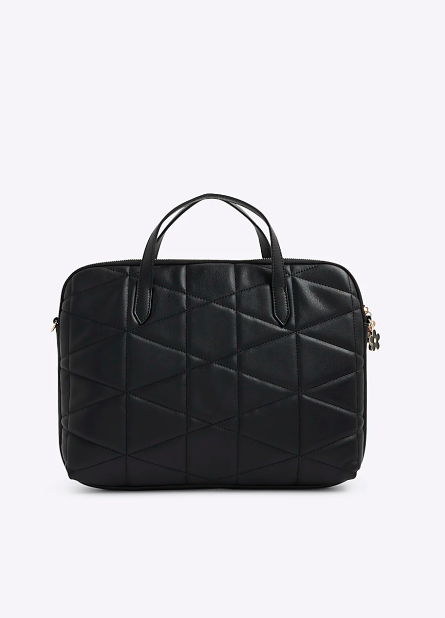 Black Patent Monogram Laptop Bag