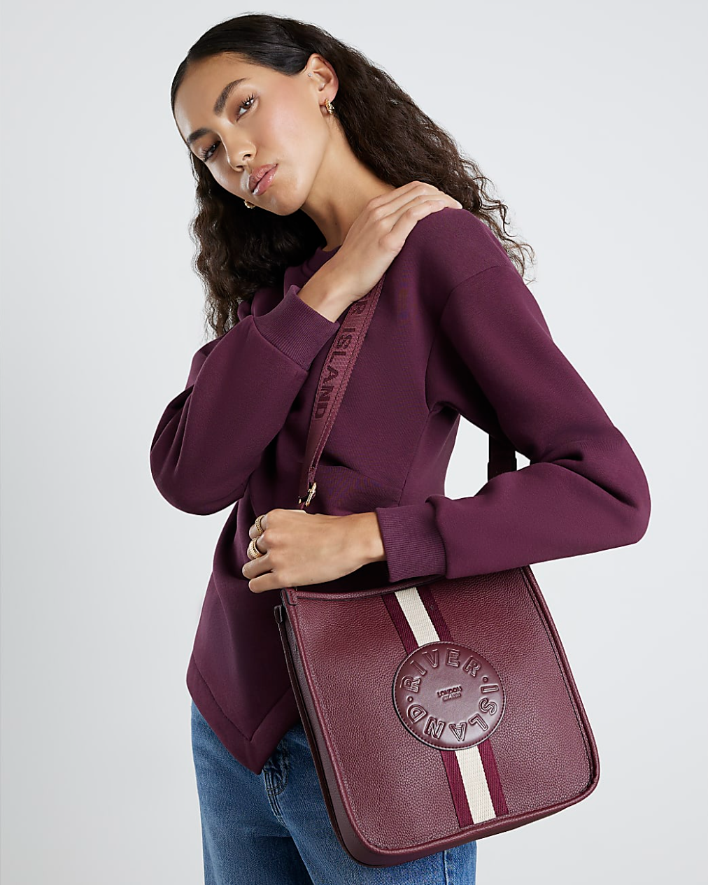 River Island RI Messenger Bag