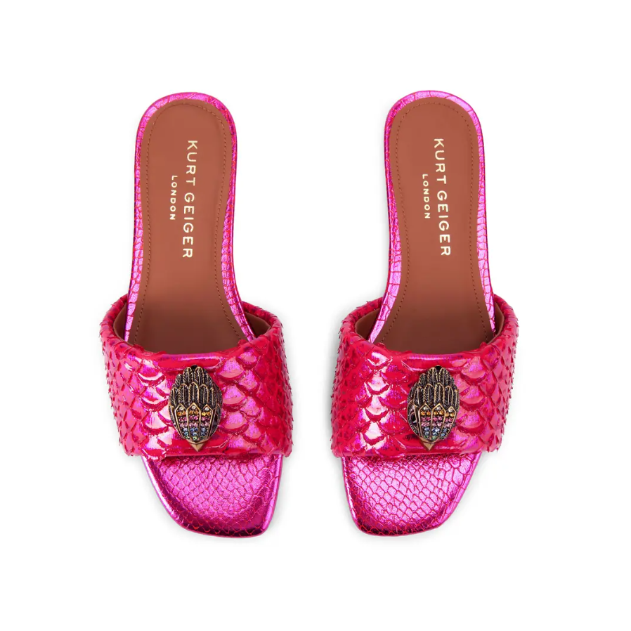 Kurt Geiger Snake Print Fuschia Sandal