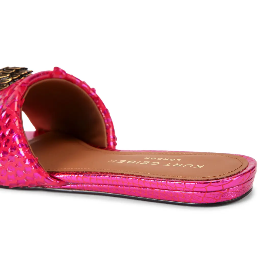 Kurt Geiger Snake Print Fuschia Sandal