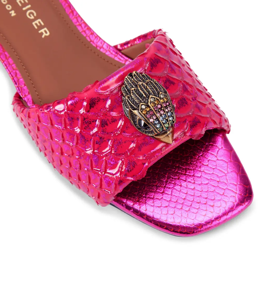 Kurt Geiger Snake Print Fuschia Sandal