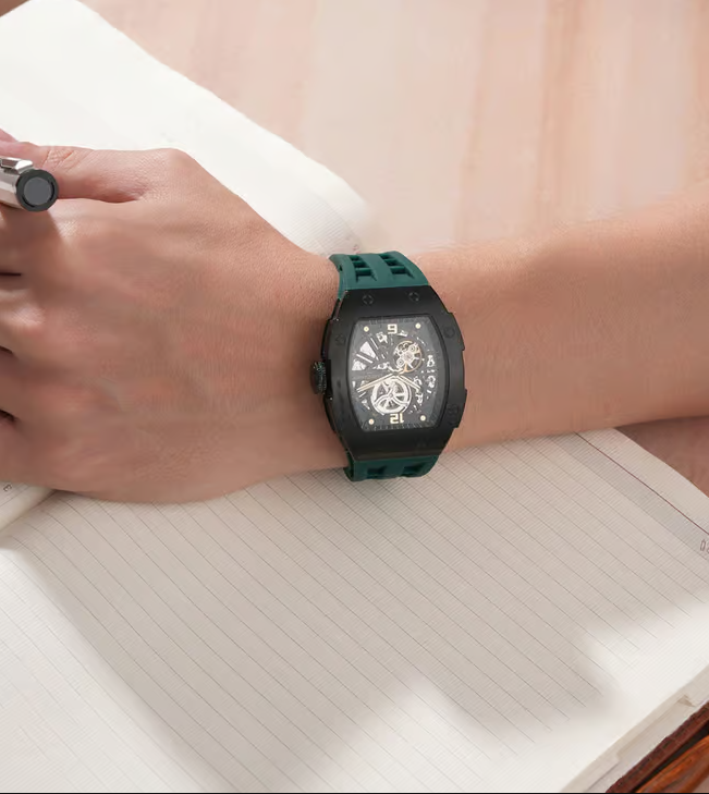 P.C Black & Green Automatic Watch for Men