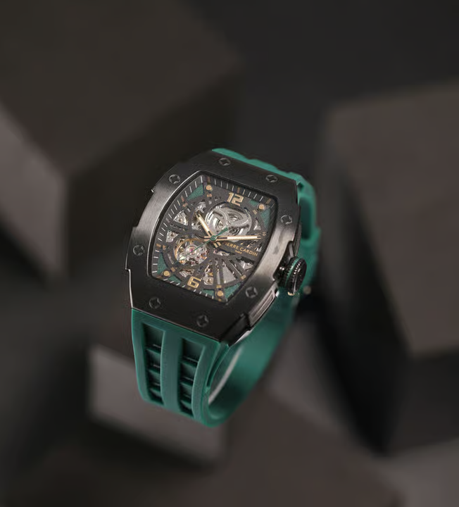P.C Black & Green Automatic Watch for Men