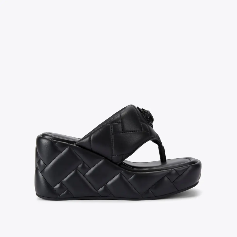 Kurt Geiger KG Wedge Sandal in Black
