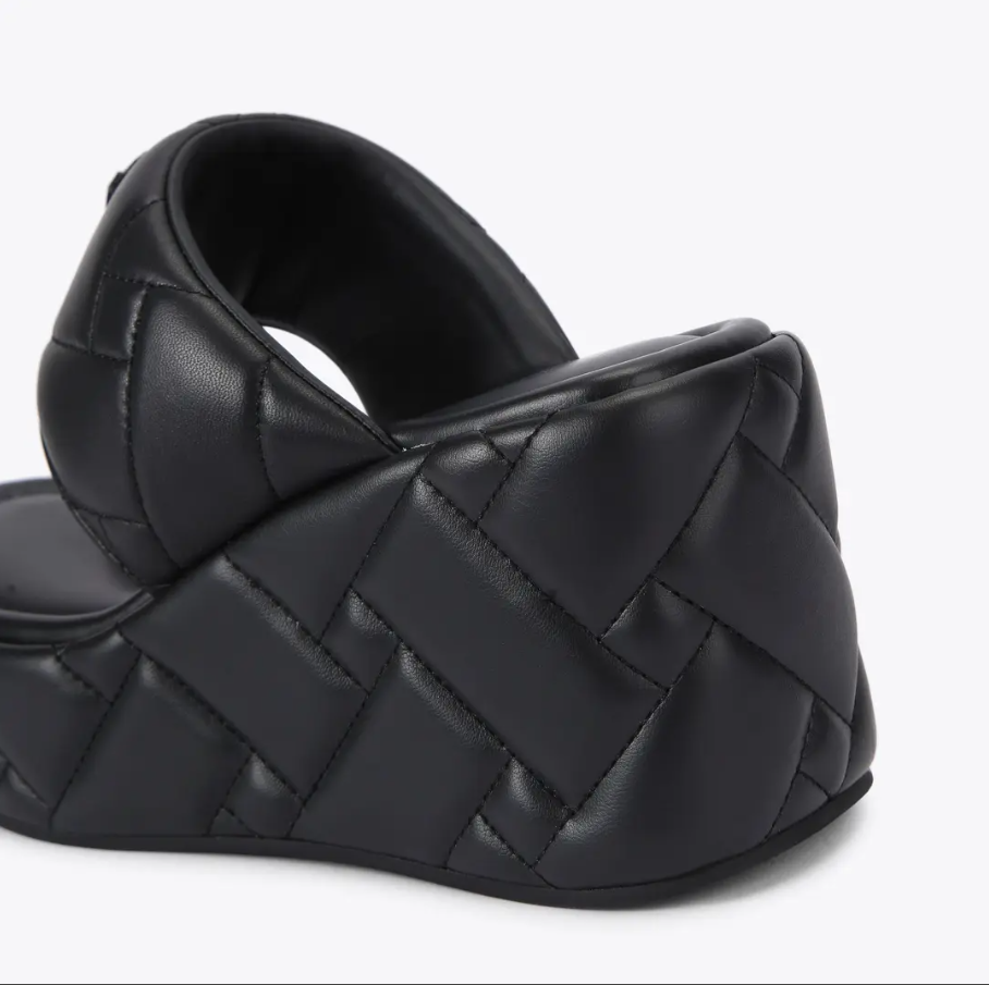Kurt Geiger KG Wedge Sandal in Black
