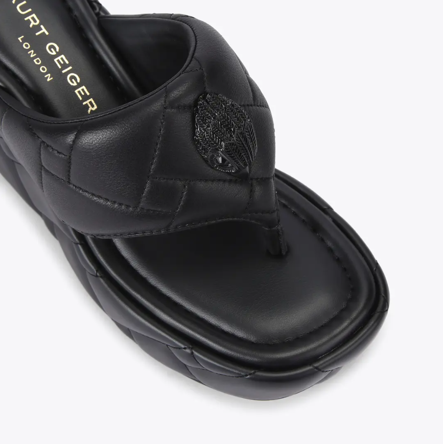 Kurt Geiger KG Wedge Sandal in Black