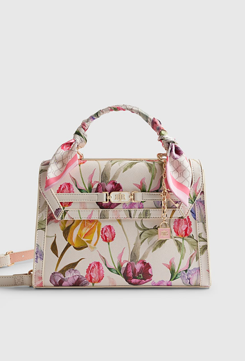 Floral Charm Tote Bag