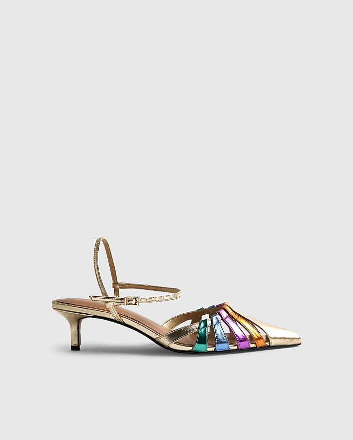 RI Multicolour Kitten Heel Sandal