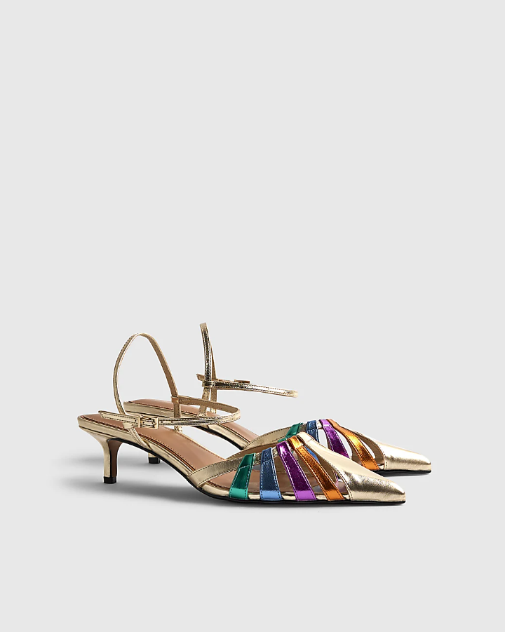RI Multicolour Kitten Heel Sandal