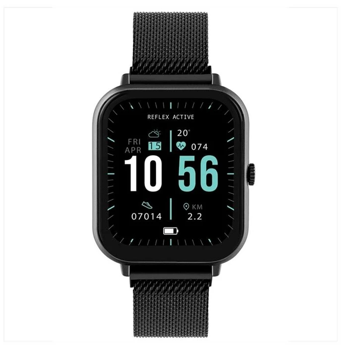 R.A  Black Mesh Bracelet Smart watch