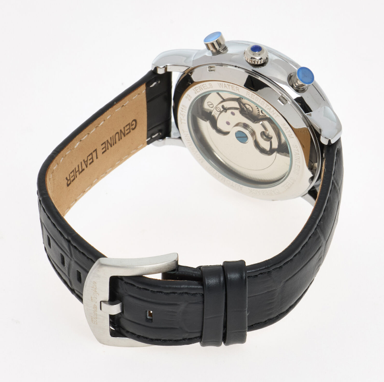 Thomas Tompion Black Leather Automatic Watch - Authentic Retail Product