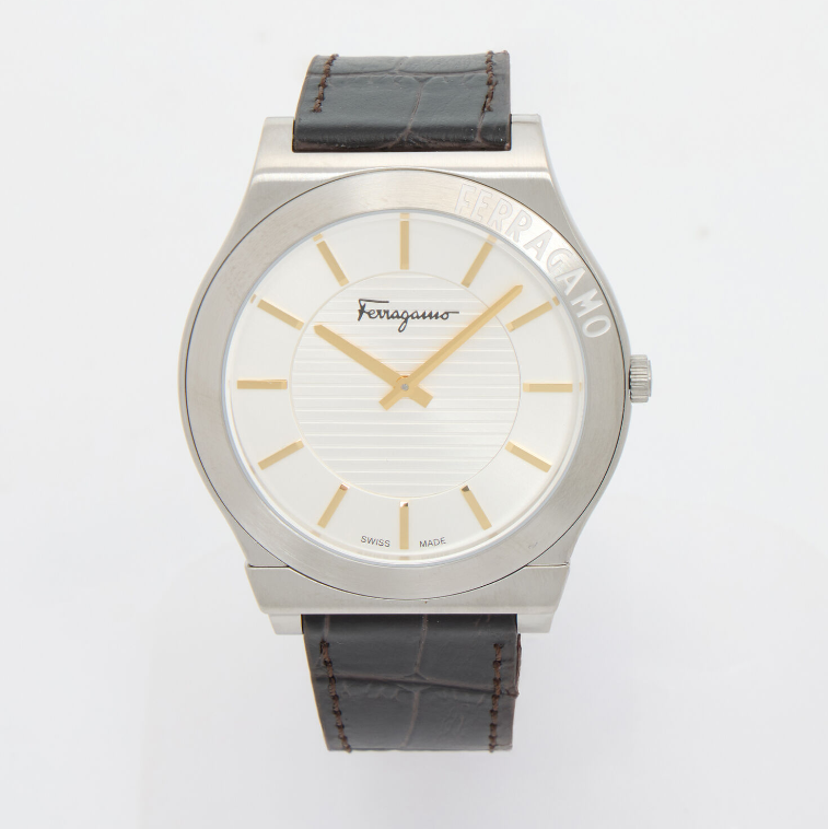 Dark Brown Leather Gents Watch - Authentic Retail Product