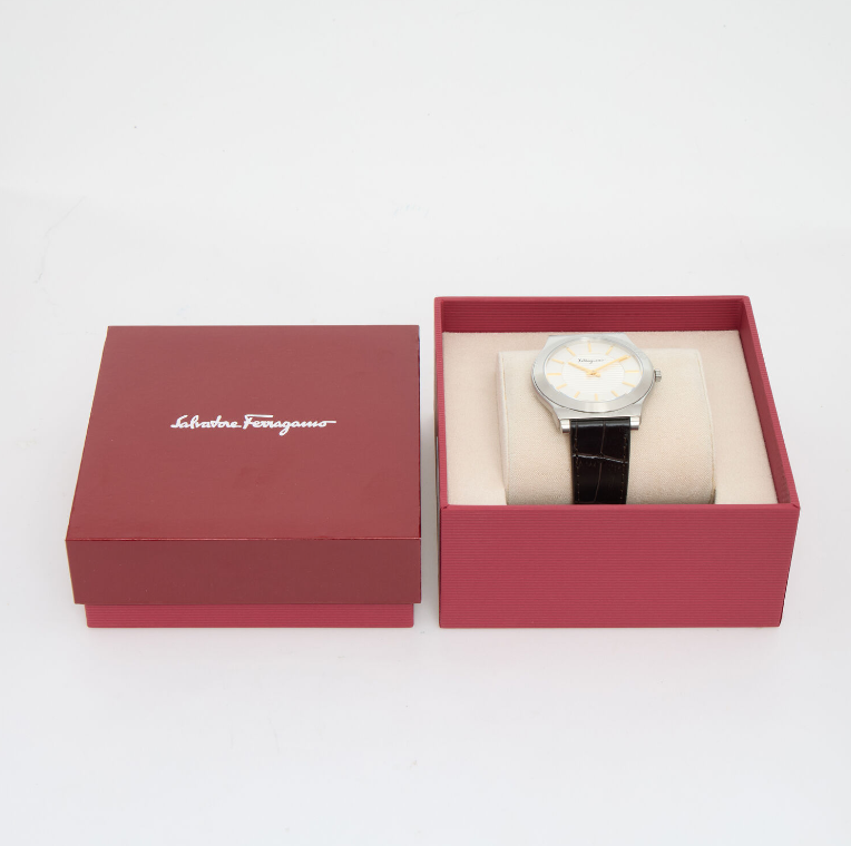 Dark Brown Leather Gents Watch - Authentic Retail Product