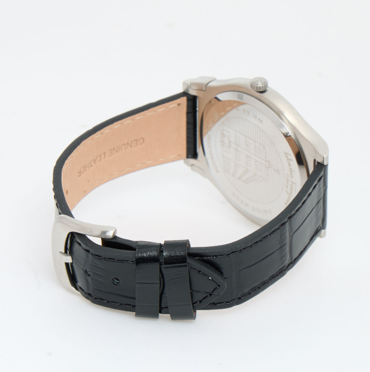 Black Leather Gents Watch - Authentic Retail Product
