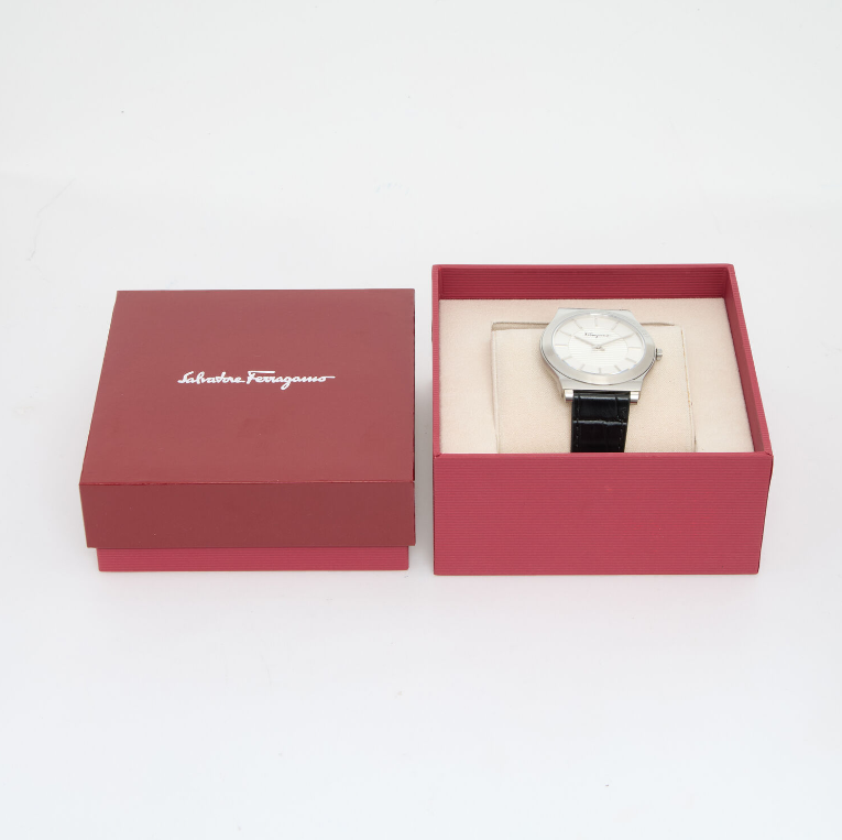 Black Leather Men's Watch - Authentic Retail Product
