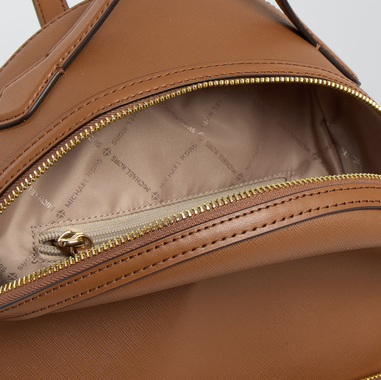 MK Brown Logo Detail Backpack - Authentic Retail Product