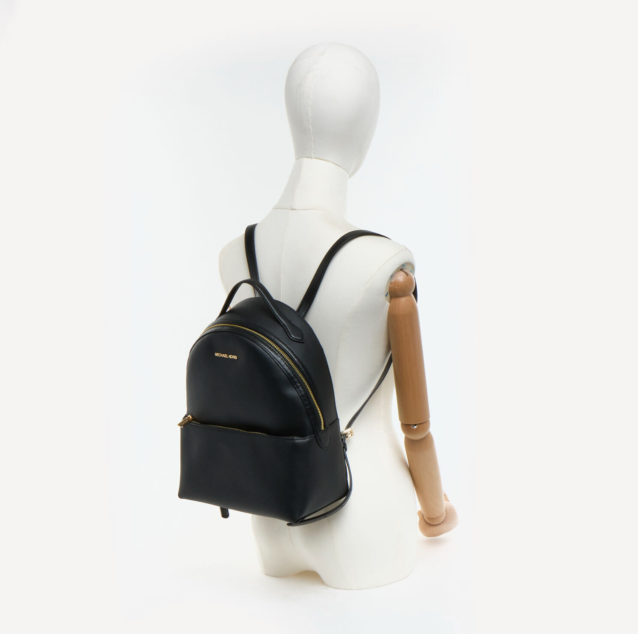 MK Black Logo Detail Backpack - Authentic Retail Product