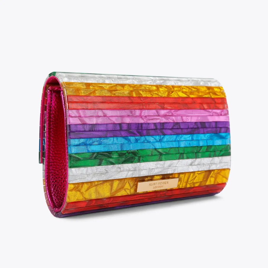 Kurt Geiger KG Rainbow Clutch Bag