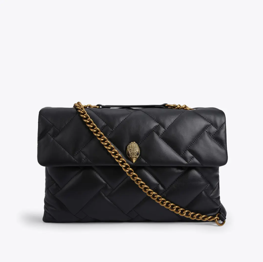 Kurt Geiger KG XXL Leather Bag in Black -Authentic Retail Product