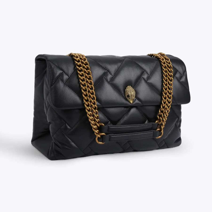 Kurt Geiger KG XXL Leather Bag in Black -Authentic Retail Product