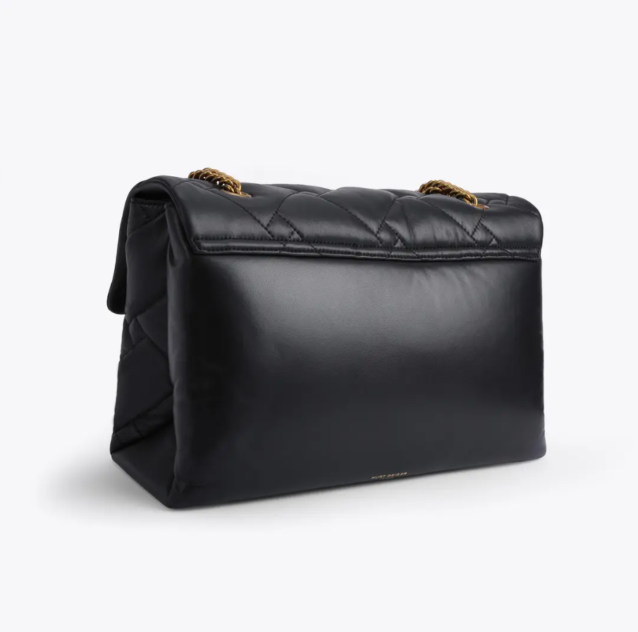 Kurt Geiger KG XXL Leather Bag in Black -Authentic Retail Product