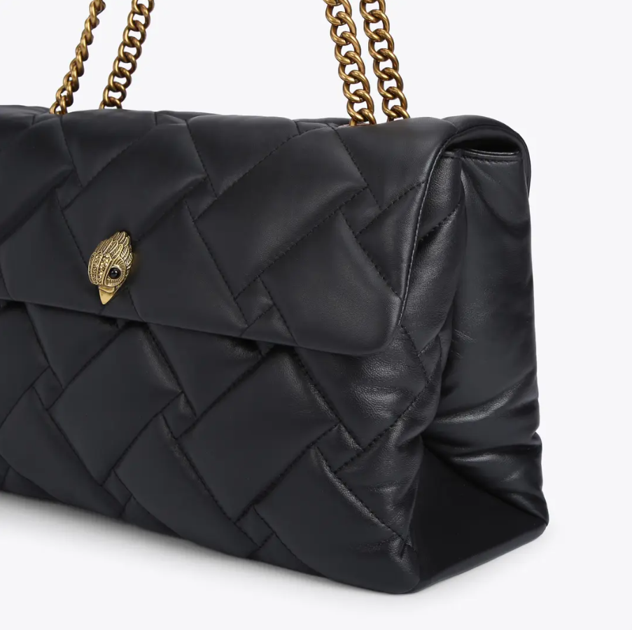 Kurt Geiger KG XXL Leather Bag in Black -Authentic Retail Product