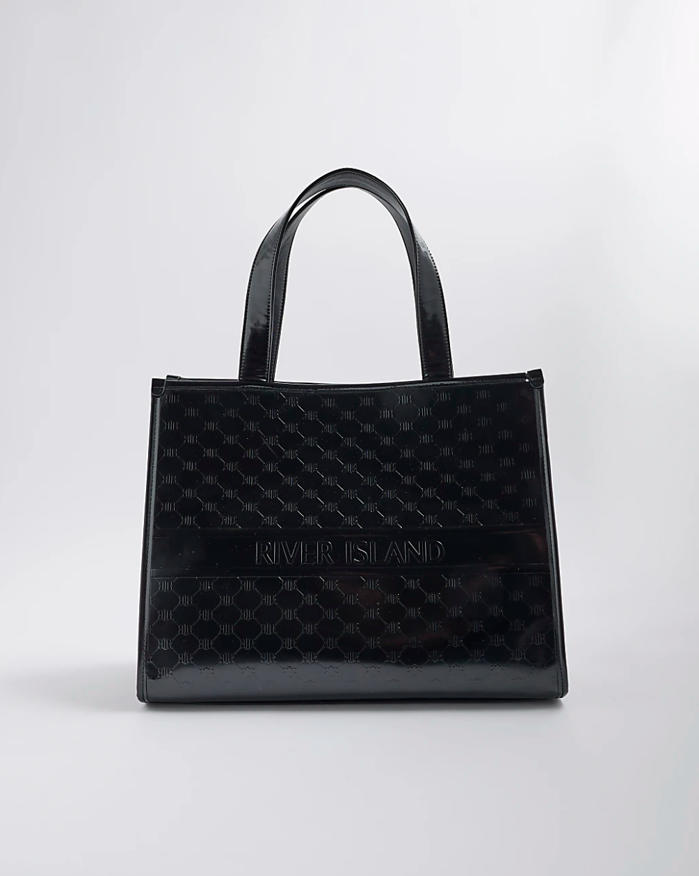 River Island Black Embossed Shopper Bag