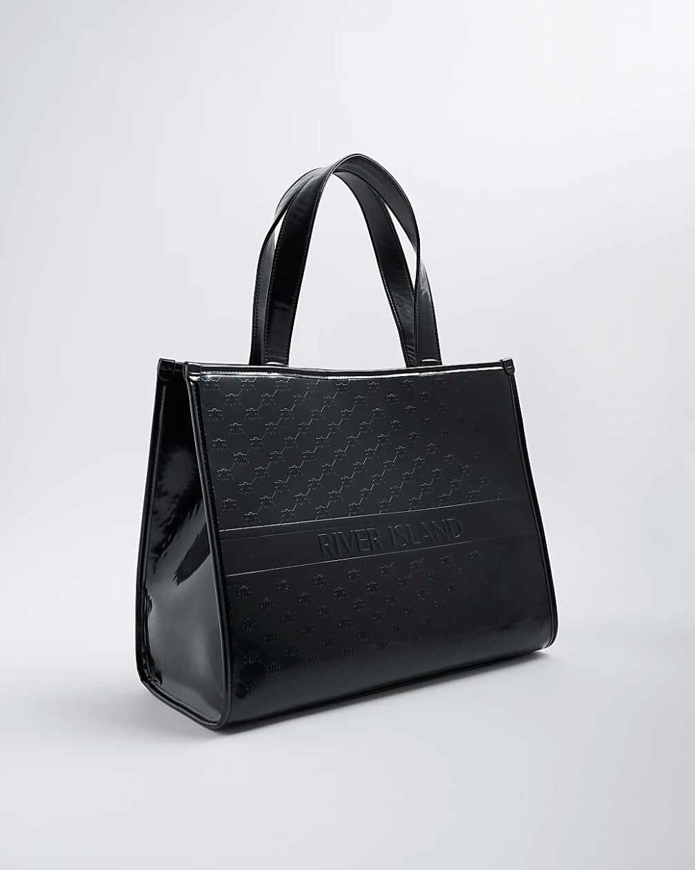 River Island Black Embossed Shopper Bag