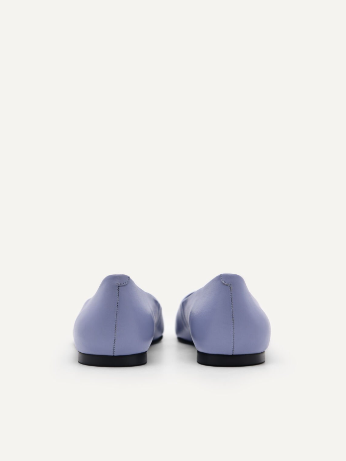 PEDRO Leather Flat Court Shoes