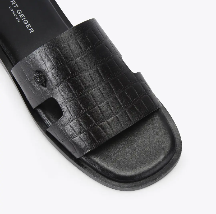 KG Slide Black Croc Sandal for Men- Authentic Retail Product