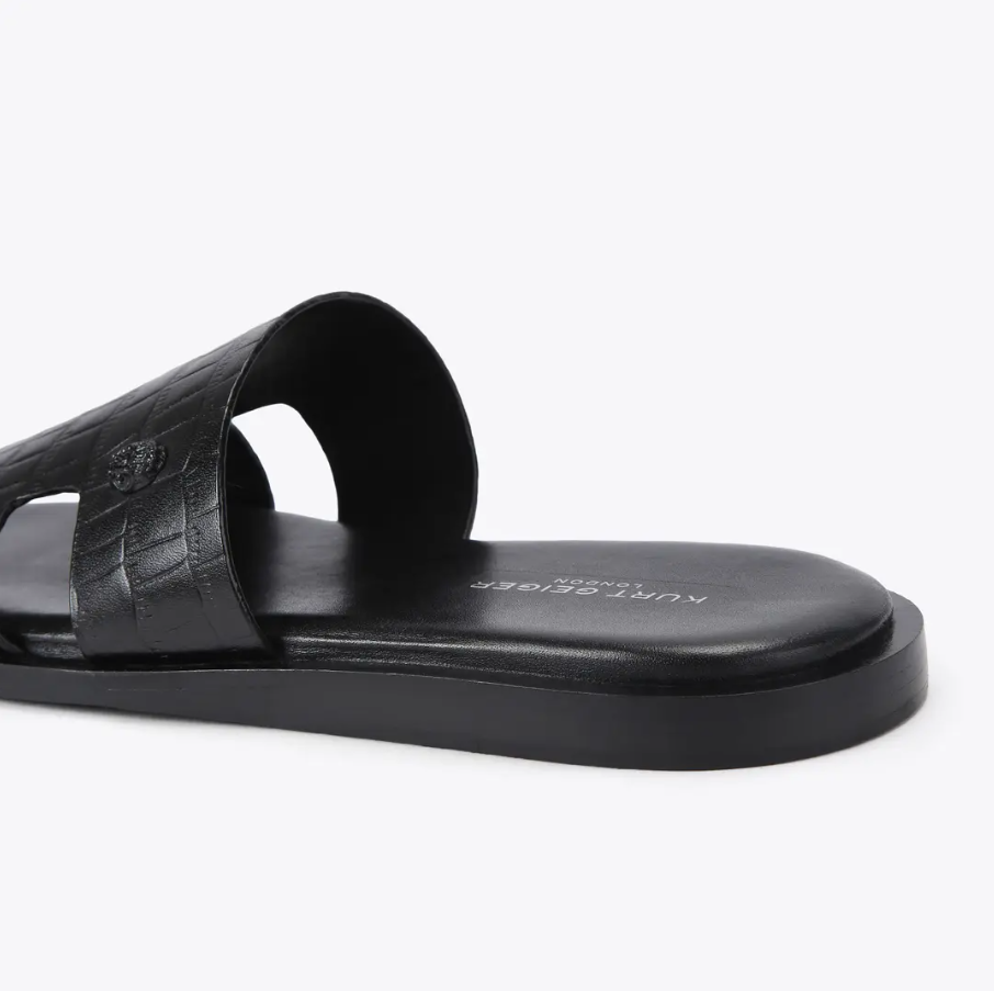KG Slide Black Croc Sandal for Men- Authentic Retail Product