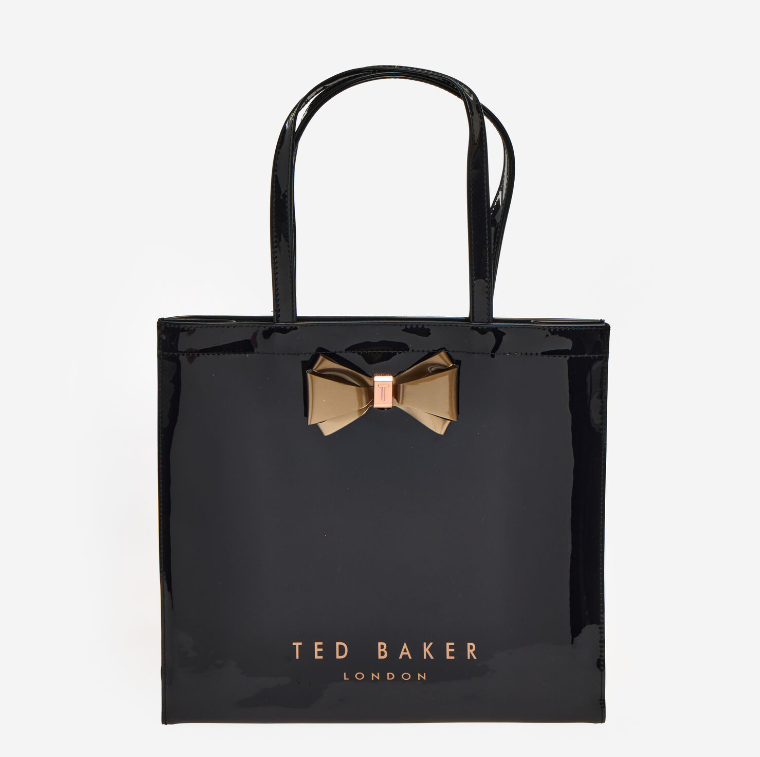 Ted Baker Medium/ Large bow Bag in patent black