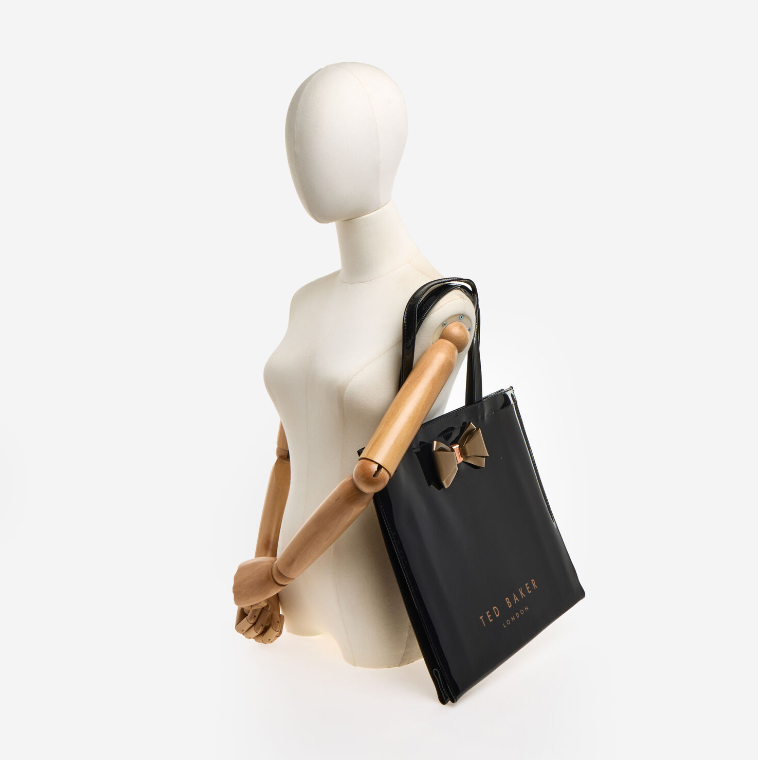 Ted Baker Medium/ Large bow Bag in patent black