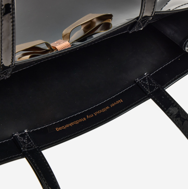 Ted Baker Medium/ Large bow Bag in patent black