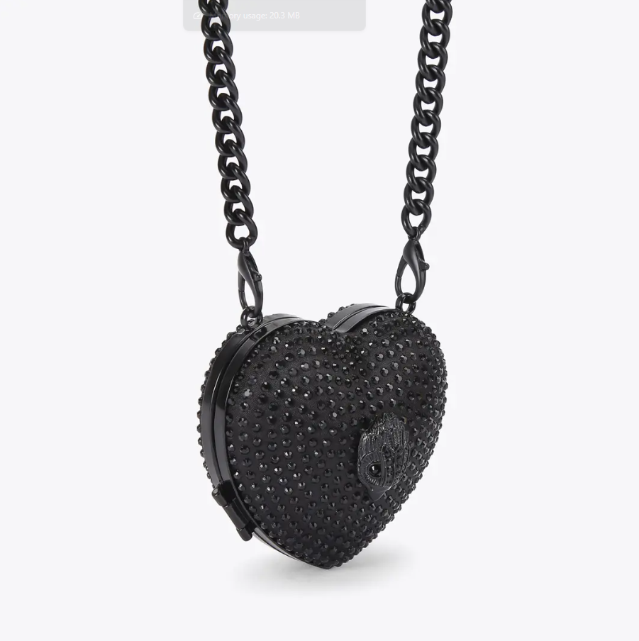 Kurt Geiger KG Micro Heart Clutch Bag