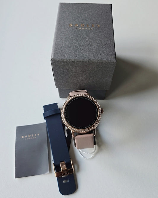 Radley London Ladies Smart Watch with Interchangeable Navy Strap