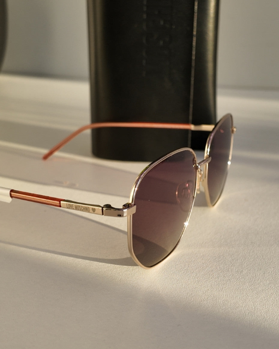 Moschino Eyewear with Leather Case