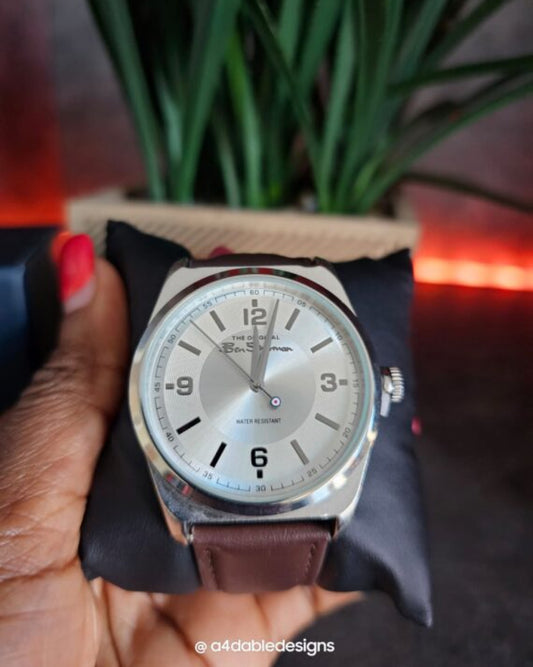 Brown Target Dial Watch