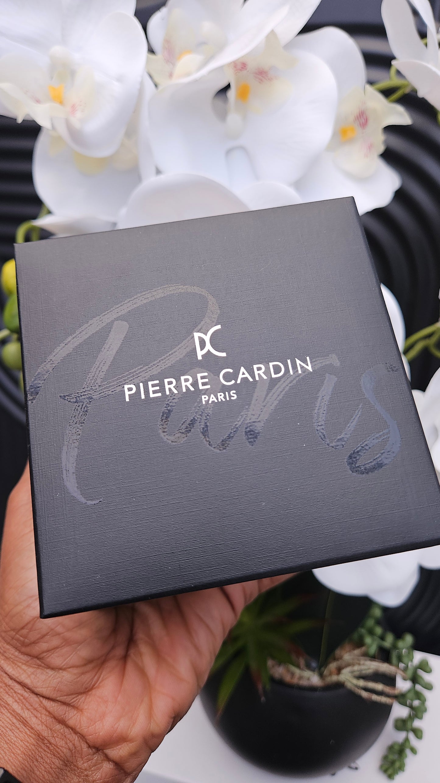 P.C Black Leather Watch