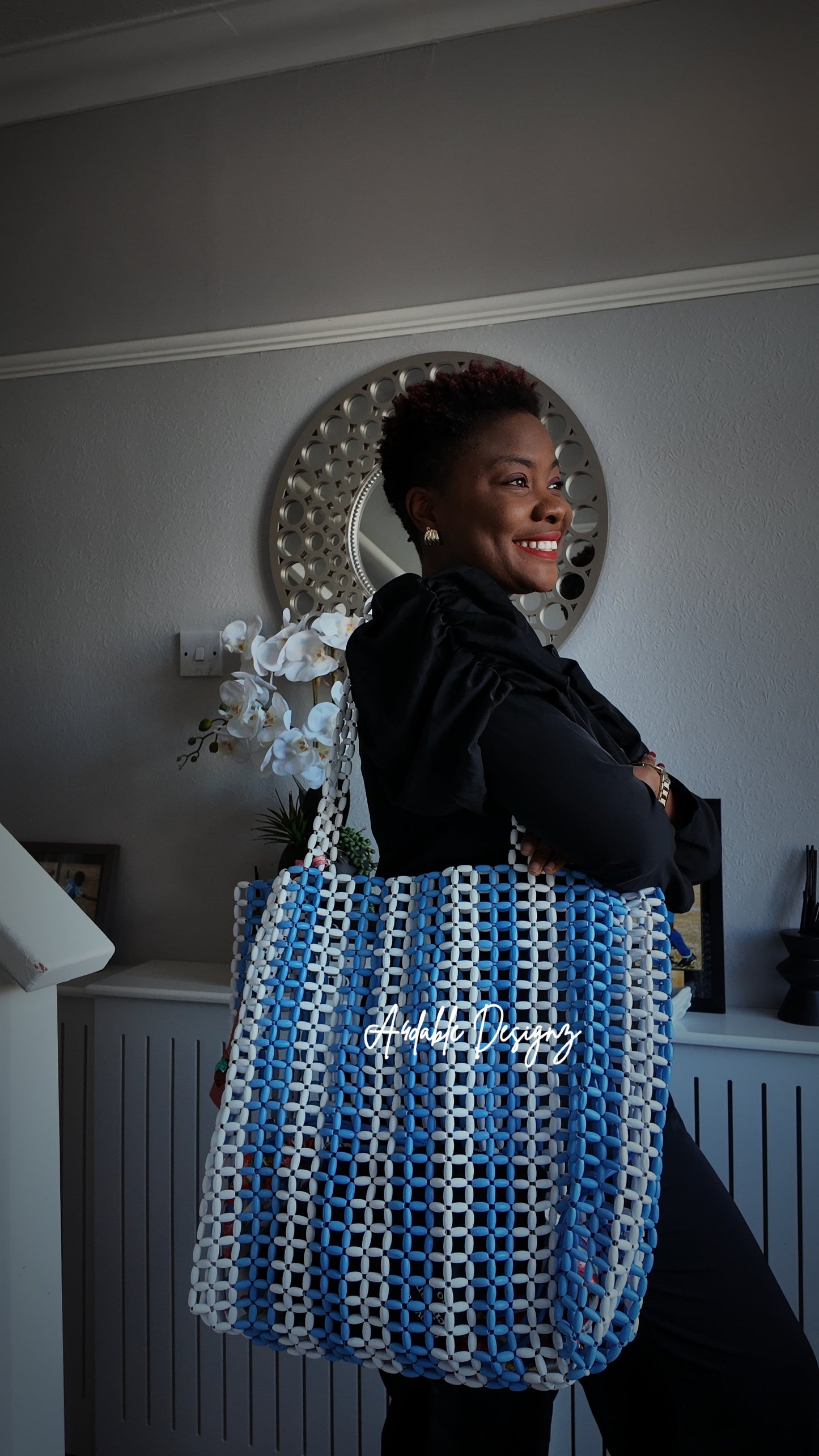 Kurt Geiger KG Beaded Shopper Bag -Authentic Retail Product
