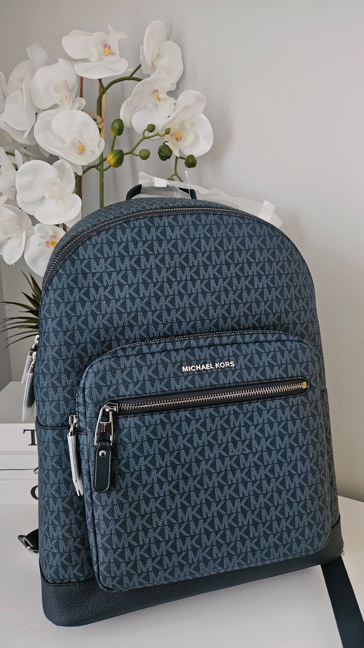 MICHAEL KORS Navy Logo Backpack