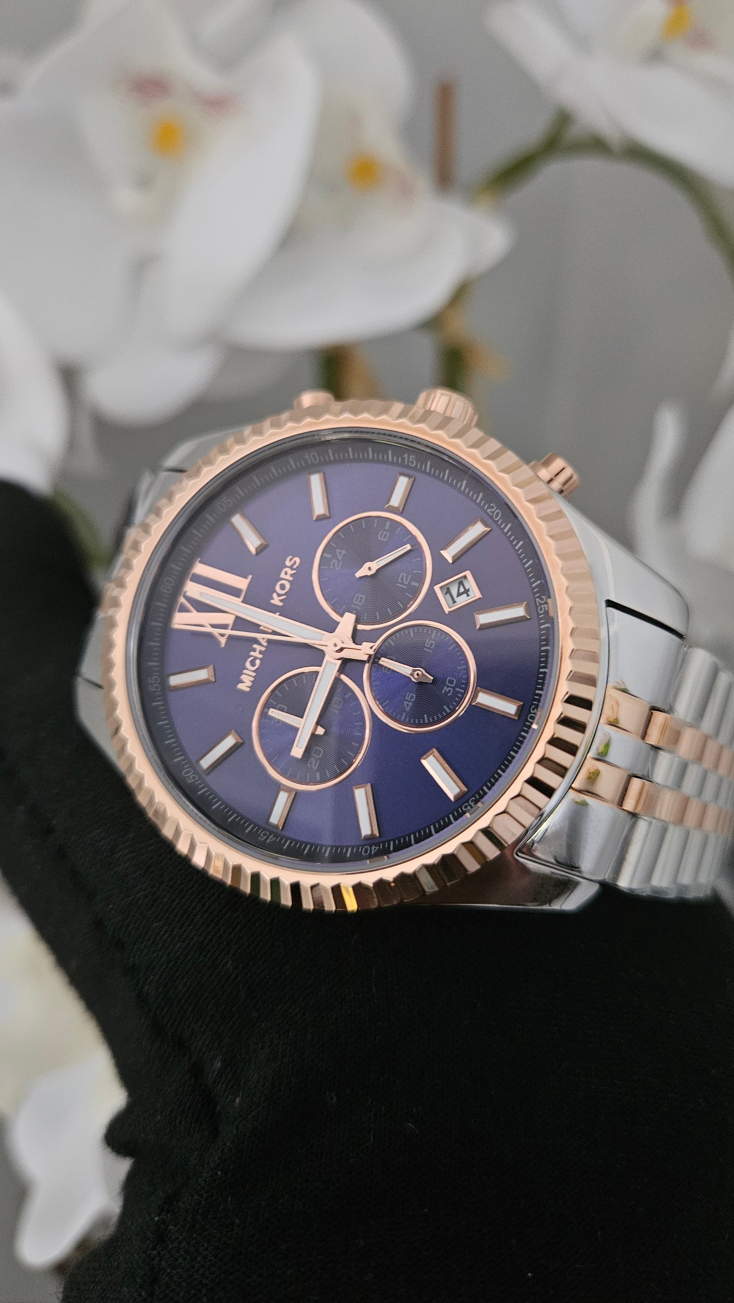 MK Chronograph Men's Watch with Stainless Steel Strap