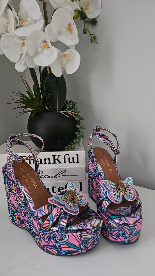 Kurt Geiger KG Butterfly Wedge- Authentic Retail Product