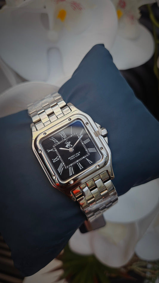 Beverly Hills Polo Club Silver Watch with Black Dial