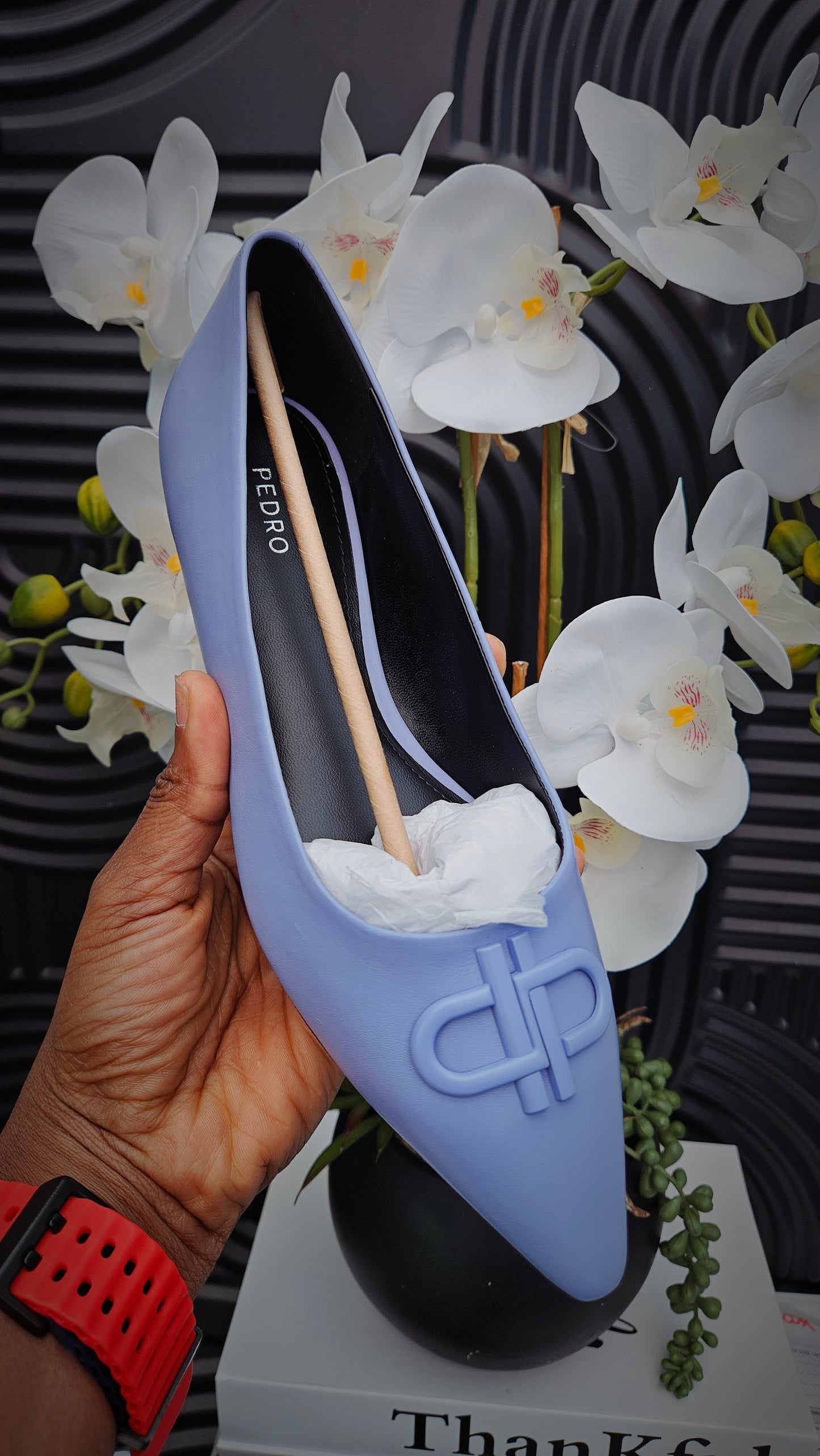 PEDRO Leather Flat Court Shoes